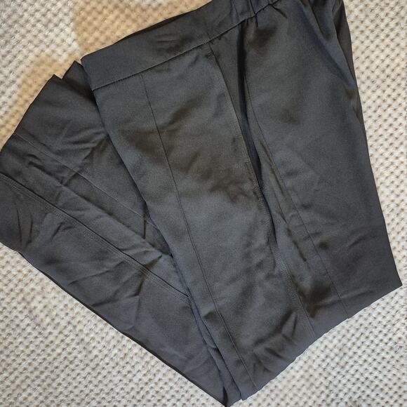 REISS Aleah Wide Leg Trousers Women Size US 12 Black Pants Pockets Sophisticated - Picture 12 of 12